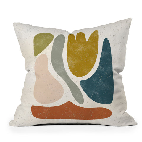 Pauline Stanley Blob Shapes Outdoor Throw Pillow