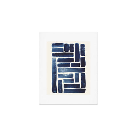 Pauline Stanley Blue Strokes Pattern 1 Art Print