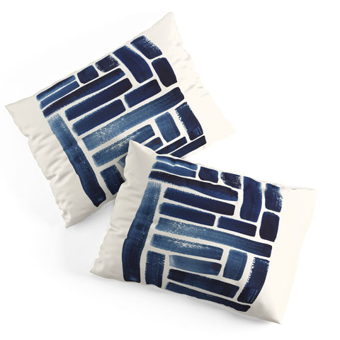 Pauline Stanley Blue Strokes Pattern 1 Pillow Shams