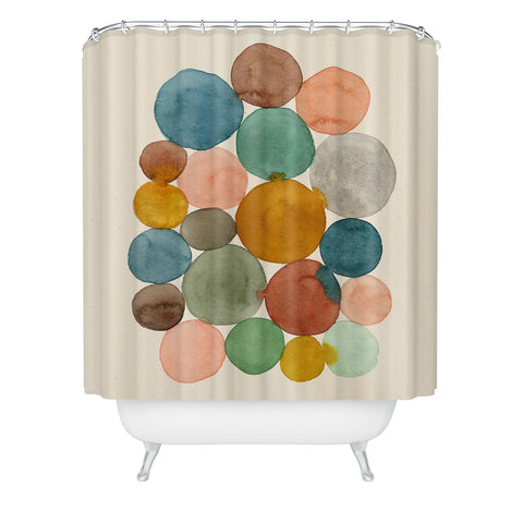 Pauline Stanley Connected Dots Shower Curtain