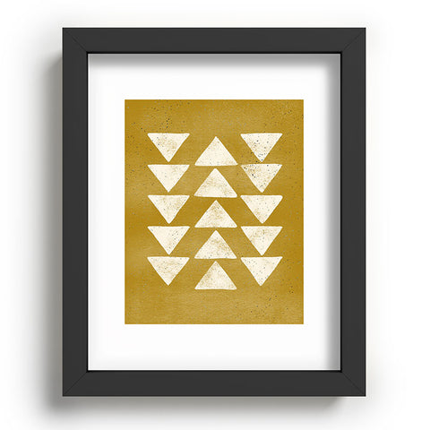 Pauline Stanley Flying Geese Ochre Recessed Framing Rectangle