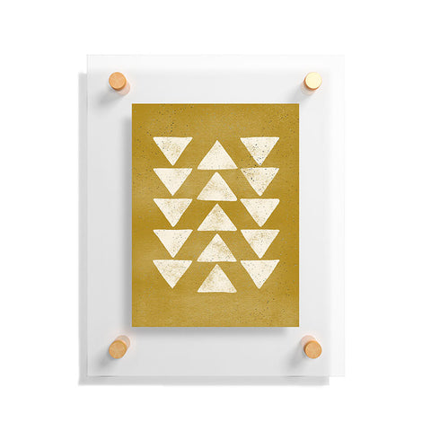 Pauline Stanley Flying Geese Ochre Floating Acrylic Print