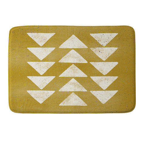 Pauline Stanley Flying Geese Ochre Memory Foam Bath Mat