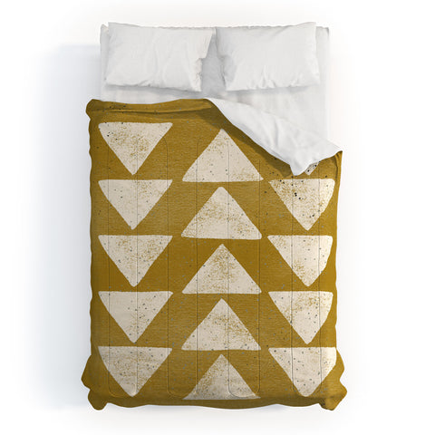 Pauline Stanley Flying Geese Ochre Comforter