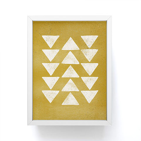 Pauline Stanley Flying Geese Ochre Framed Mini Art Print