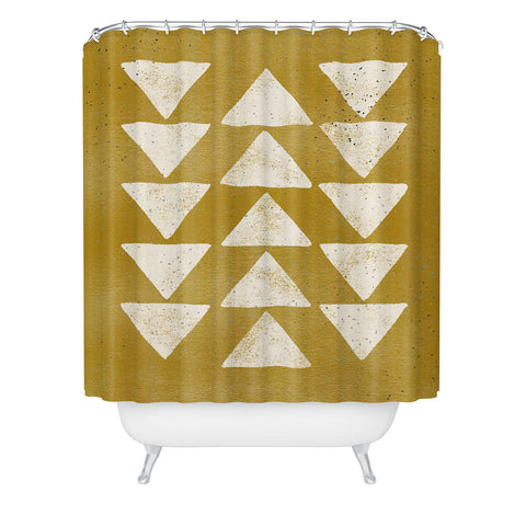 Pauline Stanley Flying Geese Ochre Shower Curtain