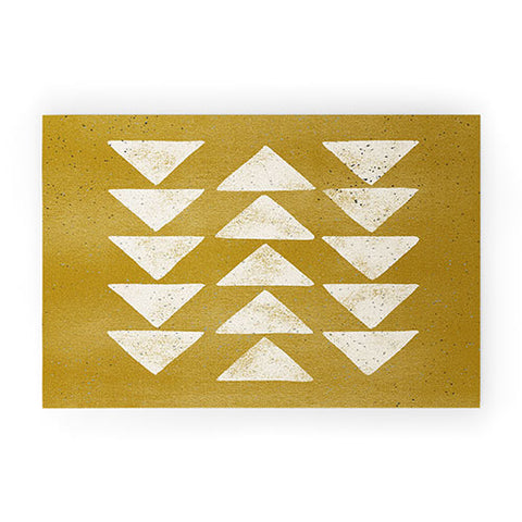 Pauline Stanley Flying Geese Ochre Welcome Mat