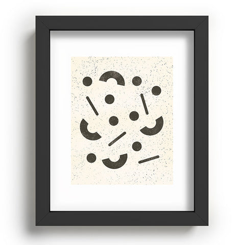 Pauline Stanley Jumble Shapes Black Cream Recessed Framing Rectangle