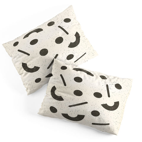 Pauline Stanley Jumble Shapes Black Cream Pillow Shams