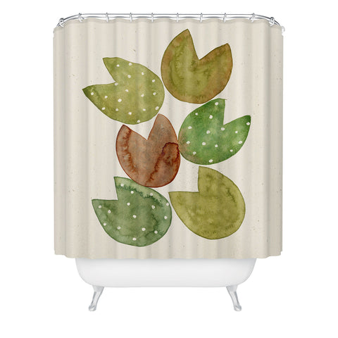 Pauline Stanley Lilly Pads Shower Curtain