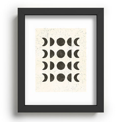 Pauline Stanley moon phases black cream Recessed Framing Rectangle