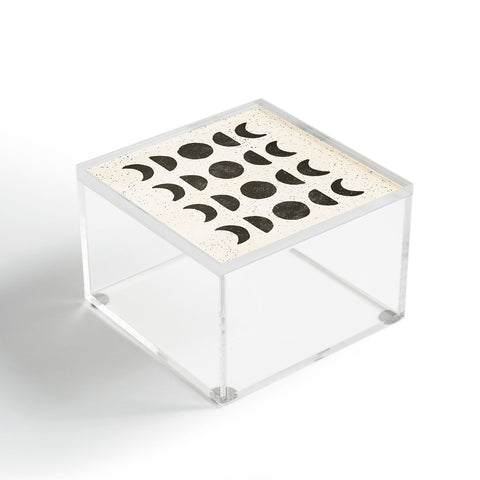 Pauline Stanley moon phases black cream Acrylic Box