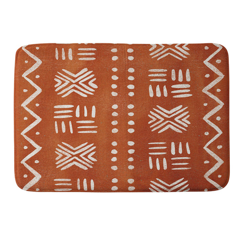Pauline Stanley Mud Cloth Rust Memory Foam Bath Mat