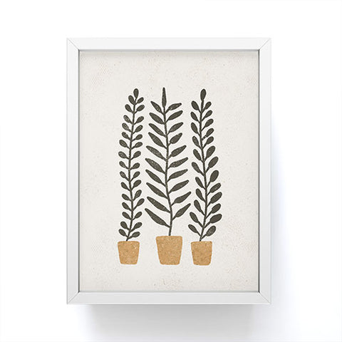 Pauline Stanley Potted Ferns Black Terracotta Framed Mini Art Print