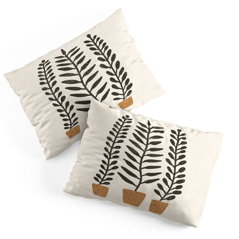 Pauline Stanley Potted Ferns Black Terracotta Pillow Shams