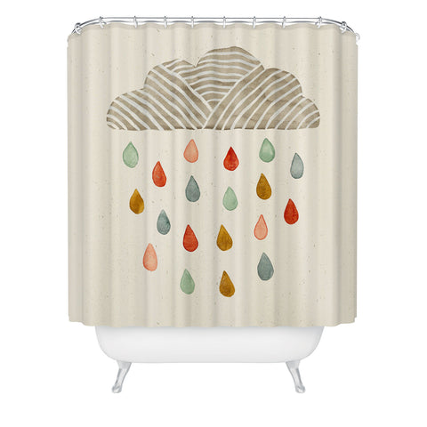 Pauline Stanley Rain Cloud Shower Curtain