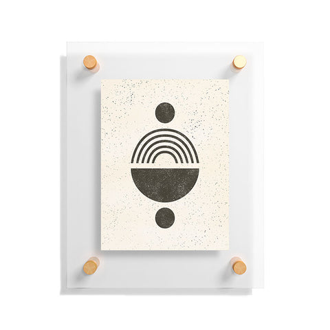 Pauline Stanley Rainbow Totem Black Cream Floating Acrylic Print