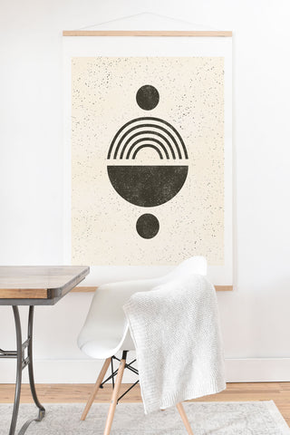 Pauline Stanley Rainbow Totem Black Cream Art Print And Hanger