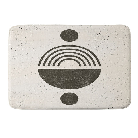 Pauline Stanley Rainbow Totem Black Cream Memory Foam Bath Mat