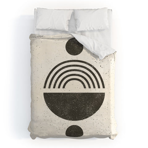 Pauline Stanley Rainbow Totem Black Cream Duvet Cover