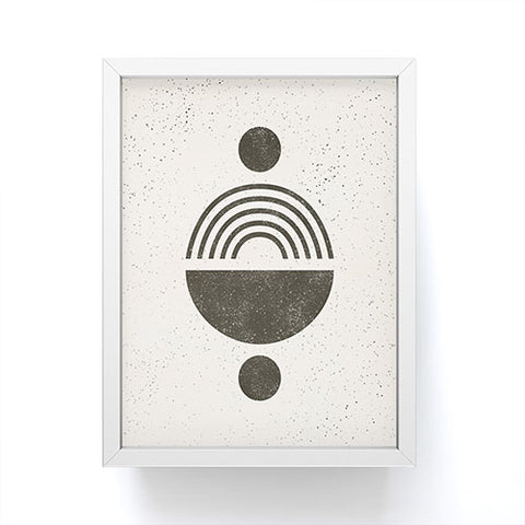 Pauline Stanley Rainbow Totem Black Cream Framed Mini Art Print