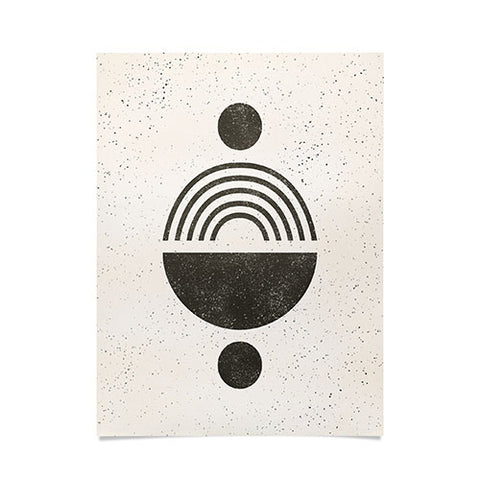 Pauline Stanley Rainbow Totem Black Cream Poster