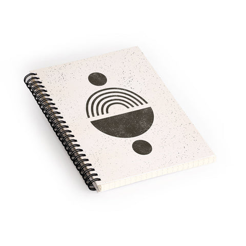 Pauline Stanley Rainbow Totem Black Cream Spiral Notebook