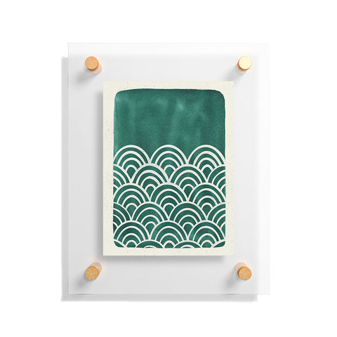 Pauline Stanley Scallop Teal Floating Acrylic Print