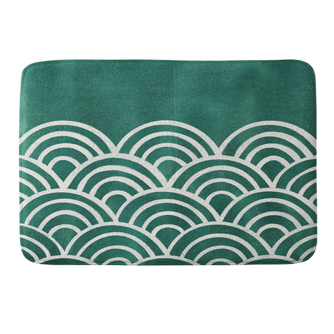 Pauline Stanley Scallop Teal Memory Foam Bath Mat