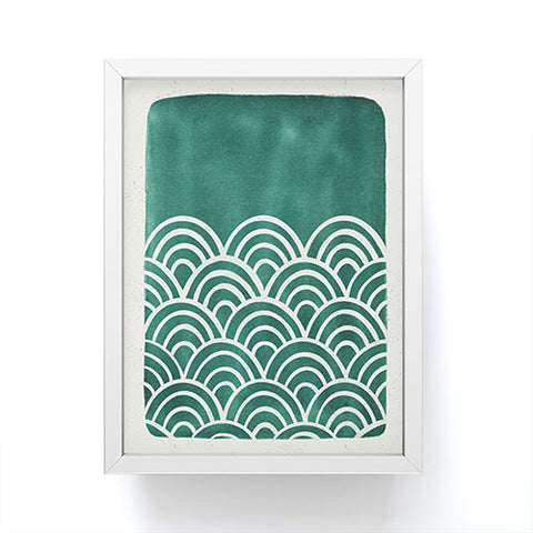 Pauline Stanley Scallop Teal Framed Mini Art Print