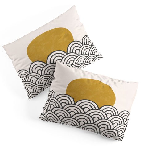 Pauline Stanley Sun Waves Black Ochre Pillow Shams