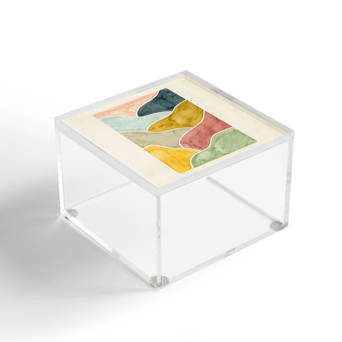 Pauline Stanley Watercolor Abstract Landscape Acrylic Box