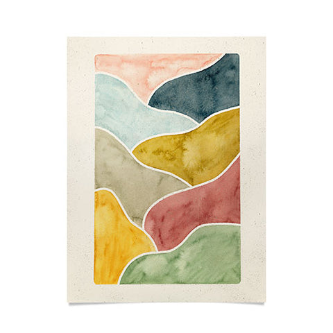 Pauline Stanley Watercolor Abstract Landscape Poster