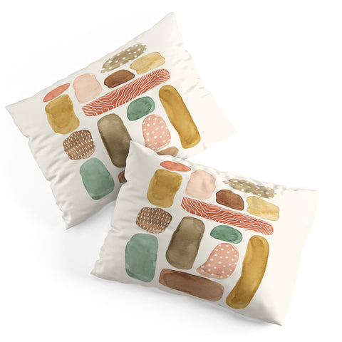Pauline Stanley Watercolor Beach Pebbles Pillow Shams