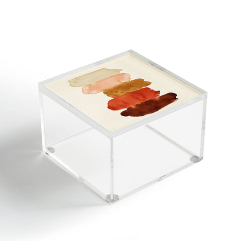 Pauline Stanley Watercolor Swatches Rust Brown Acrylic Box