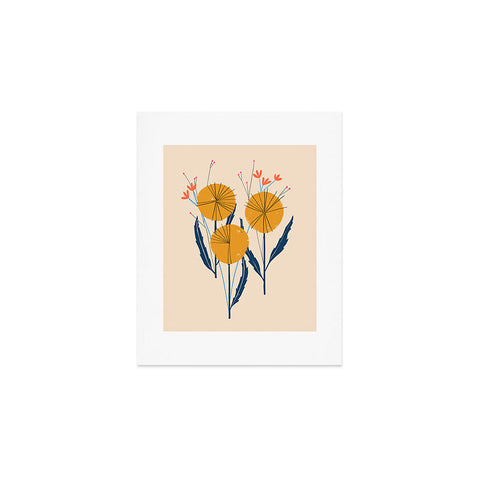 Peggy Dean Retro Wildflower Bouquet Art Print