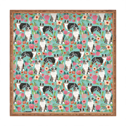 Petfriendly Australian Shepherd owners dog Square Tray