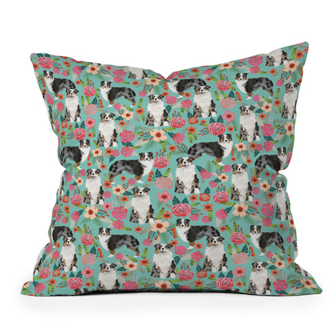 Petfriendly Australian Shepherd owners dog Throw Pillow