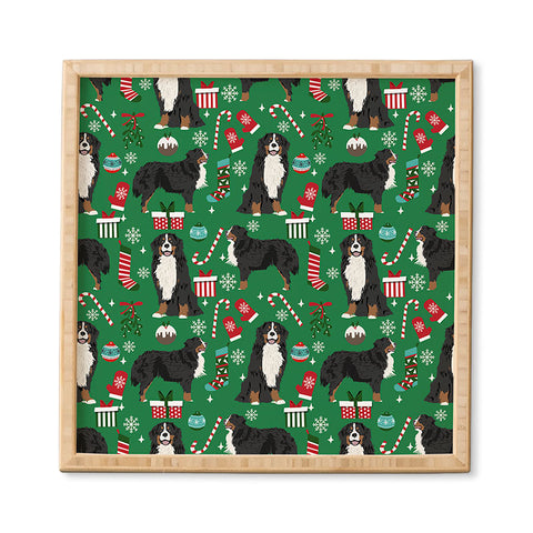 Petfriendly Bernese Mountain Dog christmas Framed Wall Art