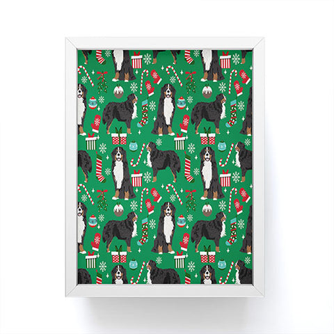 Petfriendly Bernese Mountain Dog christmas Framed Mini Art Print