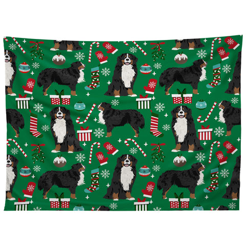 Petfriendly Bernese Mountain Dog christmas Tapestry