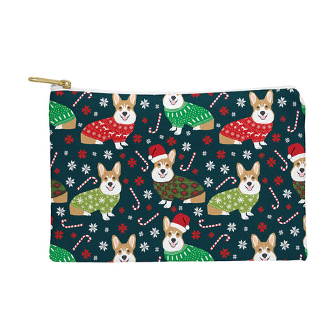 Petfriendly Corgi christmas sweater ugly Pouch