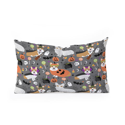 Petfriendly Corgi halloween costume Oblong Throw Pillow