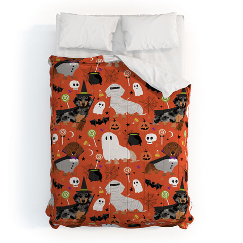 Petfriendly Dachshund dog breed halloween Comforter
