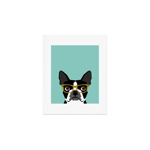 Petfriendly Darby Boston Terrier Portrait Art Print