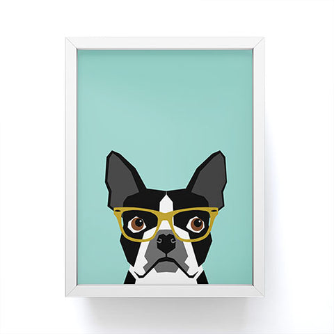 Petfriendly Darby Boston Terrier Portrait Framed Mini Art Print