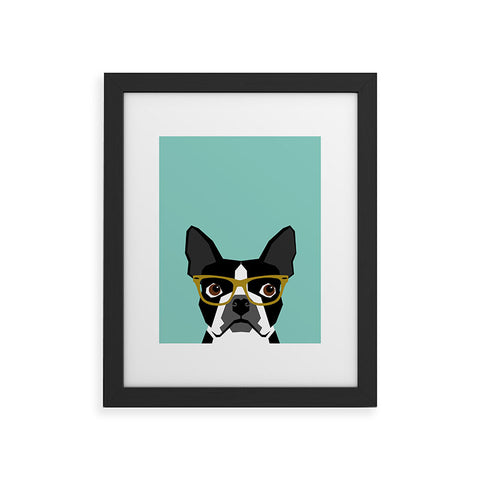Petfriendly Darby Boston Terrier Portrait Framed Art Print