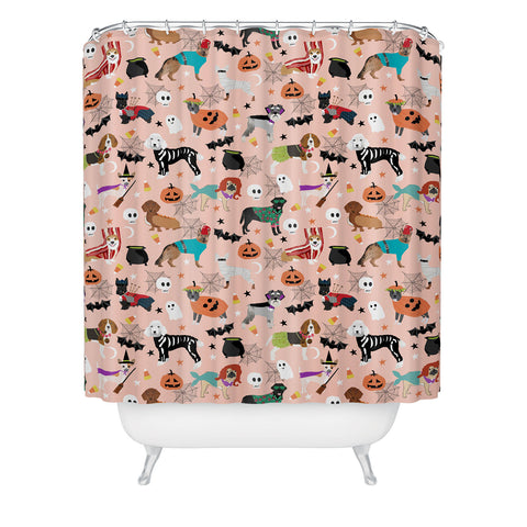 Petfriendly Dogs halloween costumes cute Shower Curtain