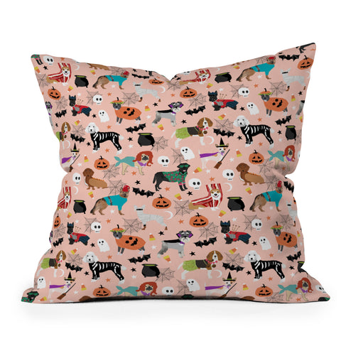 Petfriendly Dogs halloween costumes cute Throw Pillow