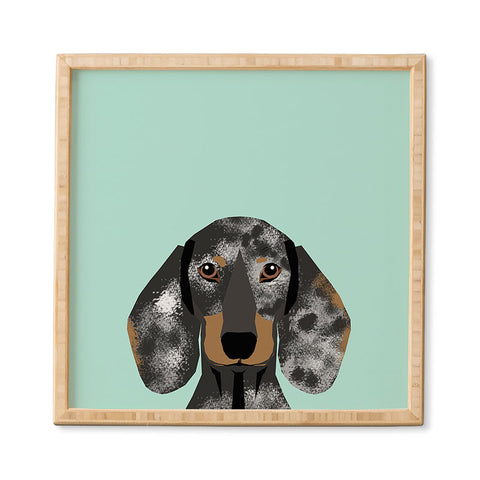 Petfriendly Doxie Dachshund merle Framed Wall Art